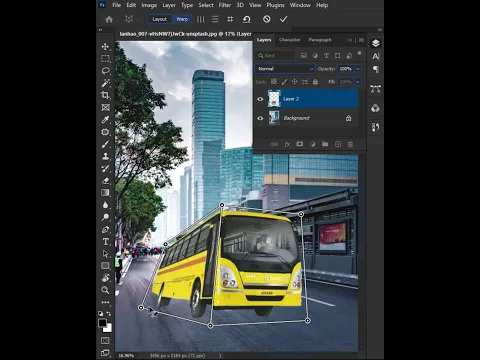 Perspective warp Tool | #Short #photoshop