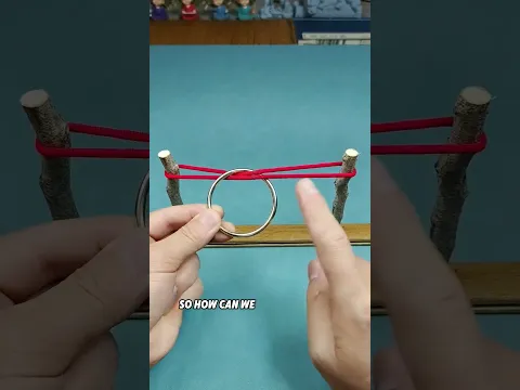 Magical topological puzzle, how to remove the ring without breaking the rope?#iq #iqtest #puzzle
