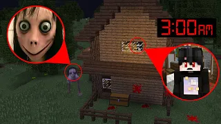 ถ้าเกิด!! ดูหนังตอนตี3 แต่กับเจอ ผีโมโม่ในบ้าน - (Minecraft สิ่งแปลกๆ)