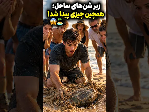 توی ساحل یه چیز عجیب زیر شن حرکت می‌کرد؛ اما وقتی شنا رو کنار زدن همه شوکه شدن! 🏖️😱