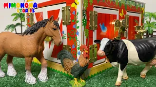 Toc Toc... Hola Quien es? Es el Gallo 🐓 Nombres y sonidos de Animales dela Granja ✨Mimonona Stories
