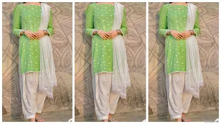 Pista green color combination suit,contrast dupatta suit, pastel green dress