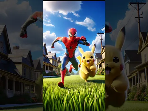 Spider-Man ne khareda mehnat karke pikachu. Spiderman vs Venom vs Captain America #spiderman #shorts
