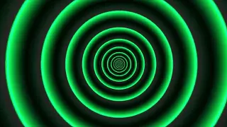 Green and Black Enchantment: Infinite Spiral Illusion Design