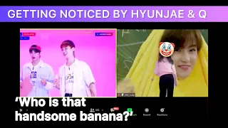 Getting noticed by HYUNJAE 현재 & Q  큐 from THE BOYZ 더보이즈 in their THRILL RIDE EdKpop masterclass 🤡