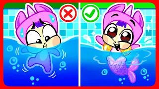 Safety In The Swimming Pool 💦 Fun At the Pool! 💧 Kids Songs And Nursery Rhymes