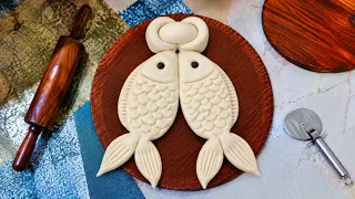 🐠  New Amazing Beautiful Cute Fish Dough Art | Aate Ke Pede Design 🐠 #live