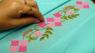 Elegant Sindhi Embroidery, Add a Traditional Touch to Your Dress Border @MIssAnjiaraBegum