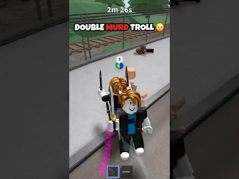 DOUBLE MURDERER TROLLING IN MM2 😈🔪 #mm2 #roblox #robloxshorts #shorts #funny