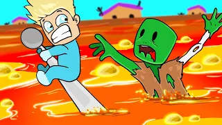 Escape the LAVA ZOMBIES on Roblox