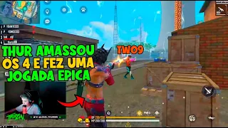 APOSTADO, THURZIN AMASSOU OS 4 EM JOGADA EPICA - TWO9 VS THURZIN - VS BAK NO 4V4 APOSTADO INSANO
