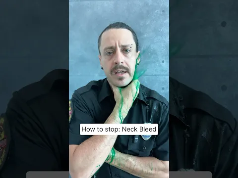 Massive neck bleed? Try this… #halloween #zombie