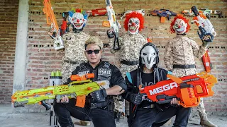 LTT Films : Captain S.E.A.L X Nerf Guns Fight Black Man Mask The Bandit Escaped From Camp