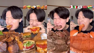 ASMR 深夜に見たら飯テロ食らって後悔する【咀嚼音/Mukbang】ショート動画まとめver.(BGM無)