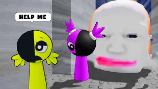 Sprunki BOUBBA Played ESCAPE RUNNING HEAD  in ROBLOX | Incredibox Sprunki