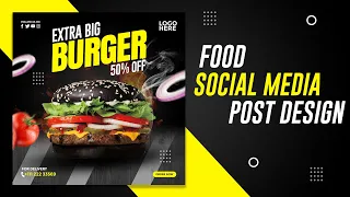 Food Social Media Banner Design Bangla Tutorial | Social Media Post Design in Photoshop