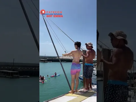 Jumping into the sea from the height of the third floor