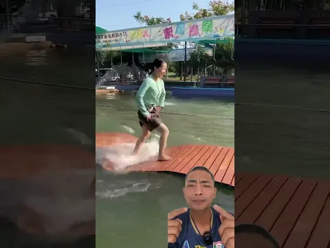 JEMBATAN AIR #funny #waterpark #fun #animals #jade #water