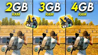PUBG NEW STATE TEST IN LOW END DEVICES 🔥 2GB, 3GB, 4GB RAM GAMEPLAY | LITE & ULTRA GRAPHICS