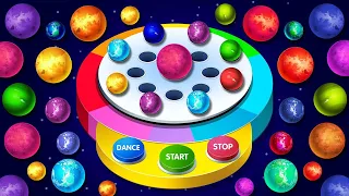 Learn Colors With Space Dancing Balls Machine | Toddler Learning Video