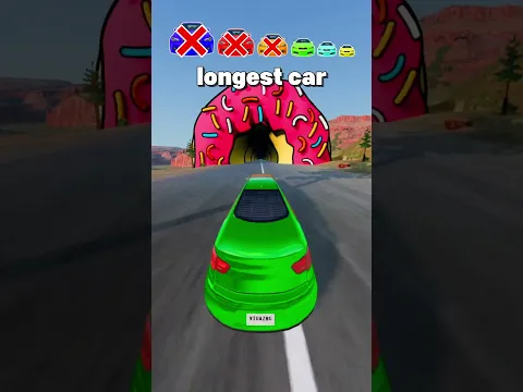Big & Small Cars vs Big & Donuts - BeamNG.drive #beamngdrive #beamng #shorts #gaming