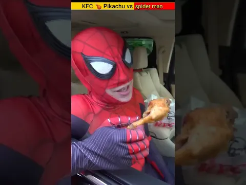 KFC 🍗 Pikachu vs spider man 😳 एक अच्छा इंसान 🤕😆|| #shorts #viral #spiderman