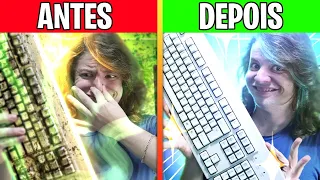 RESTAUREI UM TECLADO ANTIGO (DEU CERTO?)