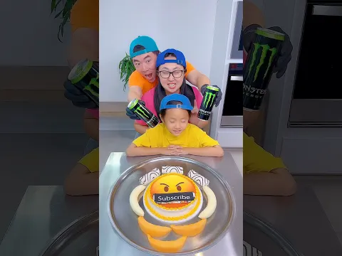 Emoji Cake vs Monster Energy Drink ice cream challenge!🍨 #funny by Ethan Funny Family