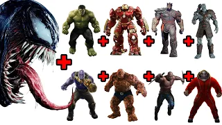 VENOM + HULK + THANOS + HULKBUSTER | Combining 15 MARVEL BIG GUYS into ONE!
