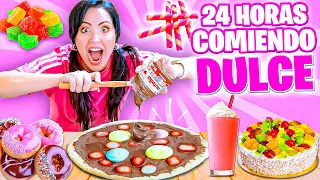 24 HORAS COMIENDO DULCE 😱 RETO 1 Dia Comiendo por SABORES 🍬 Sandra Cires Art 🔥 Eating Sweet Food