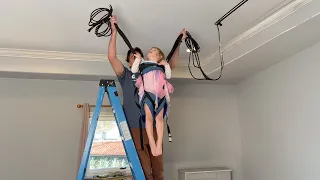 Dad builds kid launcher in girl's bedroom