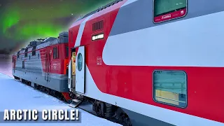 24 Hours on Russia’s ARCTIC CIRCLE Double-Decker Sleeper Train in Winter | Murmansk – St. Petersburg