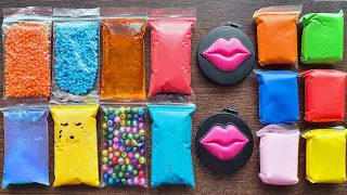 Making Slime with Clay and Lip Balm Makeup