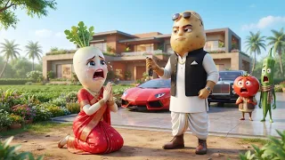💔गरीब आलू को छोड़ गई मूली लेकिन किस्मत ने आलू को बना दिया करोड़पति! #video#viral#story#kahani#story 