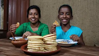American Breakfast Recipe ❤ American Pancakes by Chandeena and her mom | My Traditional Village Life