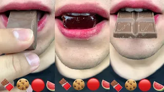 ASMR SATISFYING 먹방 mukbang emoji Challenge chocolate jelly