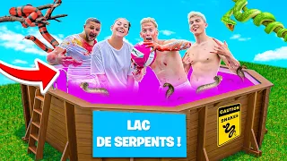 LE DERNIER QUI SORT DU LAC AUX SERPENTS GAGNE 1000 EUROS ! AVEC JEANFILS !