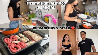 ALMOÇO DE DOMINGO/Manu e Pedro vieram nos visitar ❤️