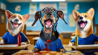 Puppy Jay's Worst Day of School | Bullied by Corgis