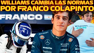 WILLIAMS F1 RECUPERA UN PUESTO ESPECIFICO PARA COLAPINTO Y REITERA SU APOYO TOTAL A SU REGRESO A F1