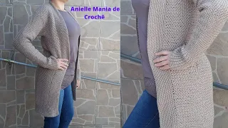 CASACO EM CROCHÊ FÁCIL 01- CARDIGAN EM CROCHÊ...