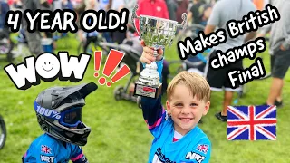 4 year old makes BMX British Championship final 🤯🤯🤯