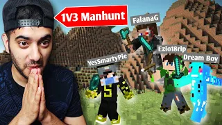 1 V 3 Minecraft Speedrunner VS Hunter REMATCH Challenge