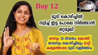 💪വെറും 15 ദിവസം കൊണ്ട് താരനും കൊഴിച്ചിലും മാറ്റി കരുത്തോടെ മുടി വളർത്താം| Garlic oil for hairgrowth