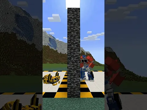 TRANSFORMERS en MINECRAFT #shorts #minecraft #transformers