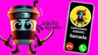 LLAMADA de CAPUCHINO ASESINO en el JUEGO DEL CALAMAR | QUIERE JUGAR CONTIGO! italian brainrot