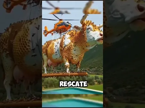 "¡Pobre Vaca y el Ataque de las Abejas!"#vaca #youtubeshorts #humor #youtubevideos #yt