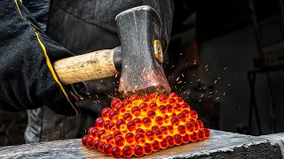150 Steel Balls to Kukri Knife: Handmade Forging and Epic Finish