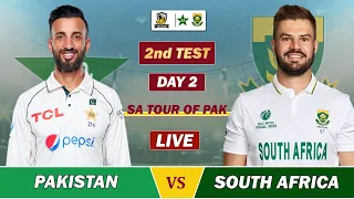 PAKISTAN vs SOUTH AFRICA TEST MATCH LIVE | PAK vs SA LIVE SCORES & COMMENTARY | 2nd TEST DAY 2