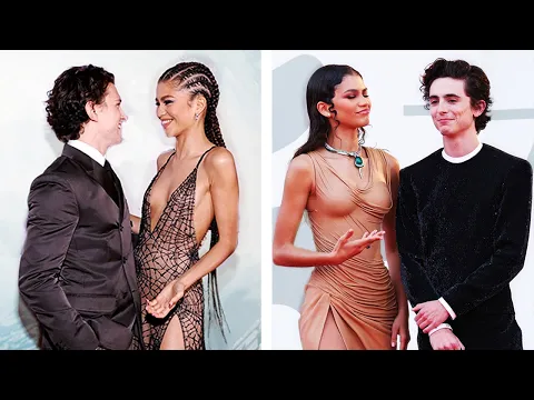 Zendaya & Tom Vs. Zendaya and Timothee on the red carpet #shorts